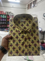 Load image into Gallery viewer, Yellow Floral Printed Cotton Shirt for Men – Casual Everyday Wear