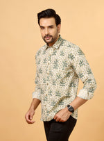 Load image into Gallery viewer, Gulbahar Sanganeri Floral Printed Cotton Shirt