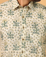 Load image into Gallery viewer, Gulbahar Sanganeri Floral Printed Cotton Shirt