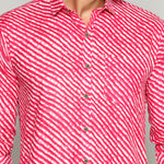Load image into Gallery viewer, Rajasthan Lahriya Pink Print Shirt – Handcrafted