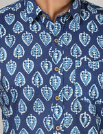 Load image into Gallery viewer, Handcrafted Botanical Motif Cotton Casual Shirt