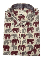 Load image into Gallery viewer, Traditional Elephant Block Print Cotton Shirt