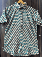 Load image into Gallery viewer, Men’s Casual Summer Shirt – Beige with Artistic Floral Motifs