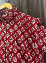 Load image into Gallery viewer, Traditional Jaipuri Red Printed Cotton Shirt