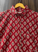 Load image into Gallery viewer, Traditional Jaipuri Red Printed Cotton Shirt
