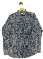 Load image into Gallery viewer, Classic Ajrakh Style – Black & White Printed Shirt