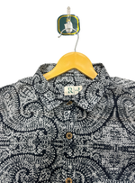 Load image into Gallery viewer, Classic Ajrakh Style – Black & White Printed Shirt