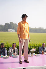 Load image into Gallery viewer, Rajasthan Lahriya Haldi Color Print Shirt – Handcrafted