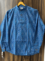 Load image into Gallery viewer, Traditional Bandhani Motif Short Kurta – Royal Blue