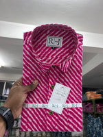 Load image into Gallery viewer, Rajasthan Lahriya Pink Print Shirt – Handcrafted