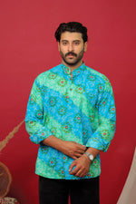 Load image into Gallery viewer, Rajasthani Resham Flower - Sanganeri Print Short Kurta