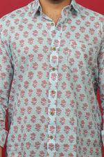 Load image into Gallery viewer, Premium Mint Green Printed Casual Shirt for Men