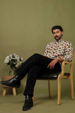 Load image into Gallery viewer, Men’s White Elephant Printed Kurta