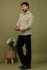 Load image into Gallery viewer, White Owl Pattern Printed Shirt for Men – Premium Cotton