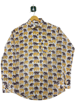 Load image into Gallery viewer, Jaipuri Gajraj Print Shirt - Yellow Brown
