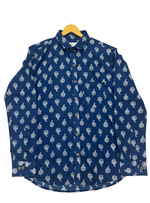 Load image into Gallery viewer, Blue Blossom Shirt – Traditional Sanganeri Print
