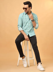 Jaipuri Handblock Print Cotton Shirt