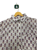 Load image into Gallery viewer, Jaipur Printed White Shirt - Pink Flowers
