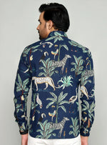 Load image into Gallery viewer, Tropical Birds and Leopard Print Shirt
