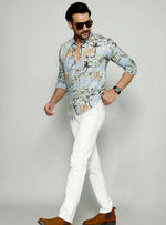 Load image into Gallery viewer, Men&#39;s Exotic Animal Print Shirt - Stylish Safari Theme
