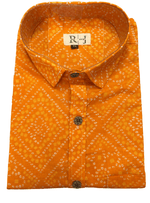 Load image into Gallery viewer, Traditional Bandhani Motif Shirt – Haldi Color
