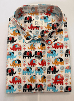 Load image into Gallery viewer, Jaipuri Elephant Printed Shirt - Colorful Haathi
