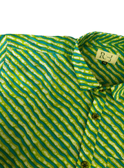 Rajasthan Lahriya Green Print Shirt – Handcrafted