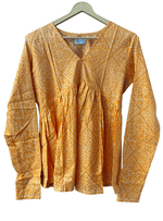 Load image into Gallery viewer, Mustard Bandhani Peplum Top
