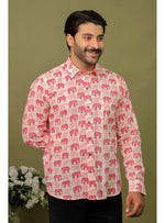 Load image into Gallery viewer, Men’s Cotton Shirt Shahi Savari – Sanganeri Print