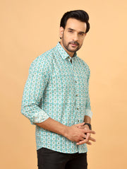 Jaipuri Handblock Print Cotton Shirt