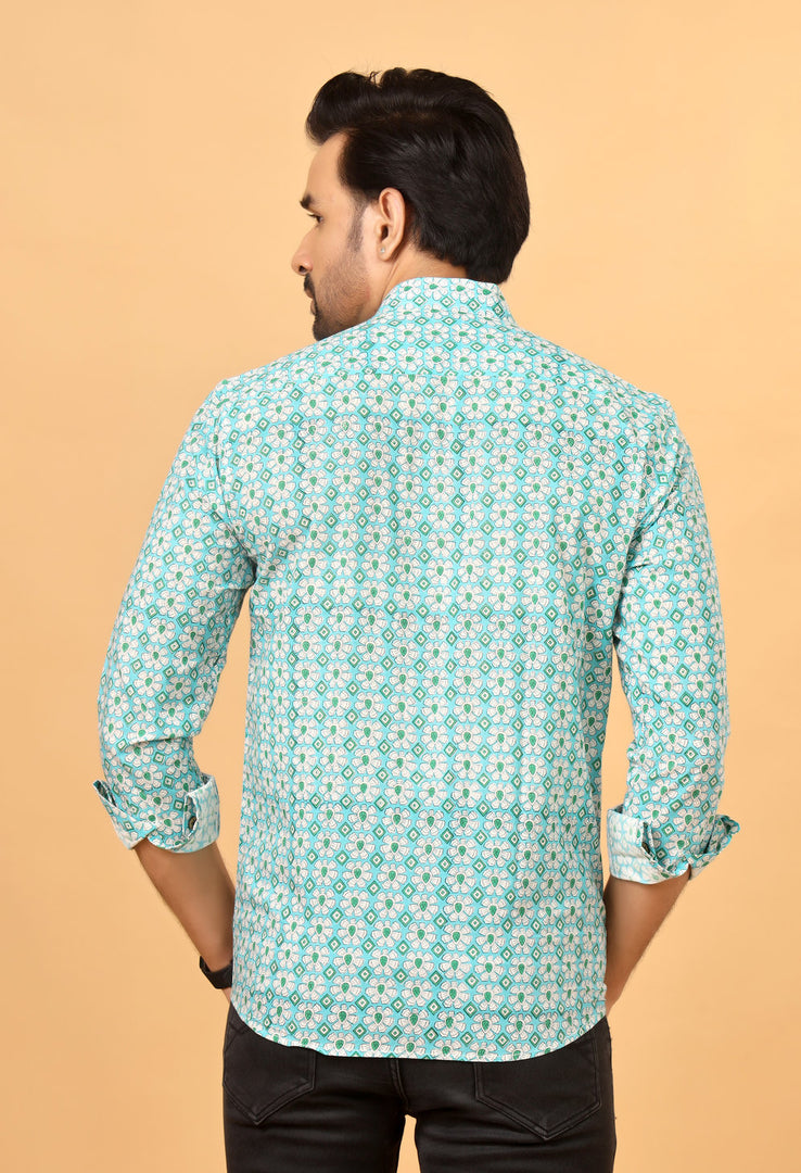 Jaipuri Handblock Print Cotton Shirt