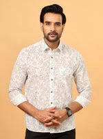 Load image into Gallery viewer, White Sanganeri Floral Printed Cotton Shirt