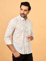 Load image into Gallery viewer, White Sanganeri Floral Printed Cotton Shirt