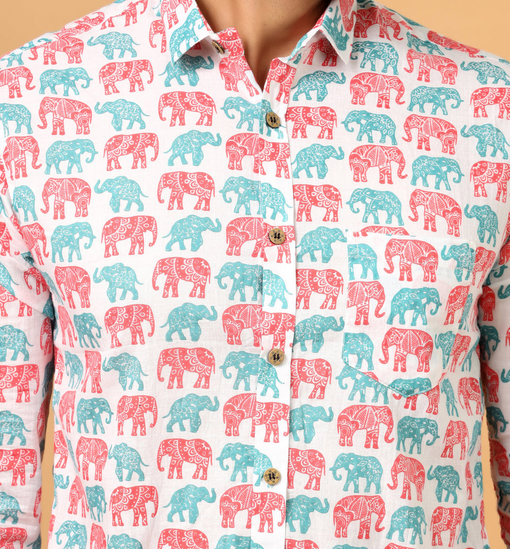 Royal Elephant Sanganeri Shirt