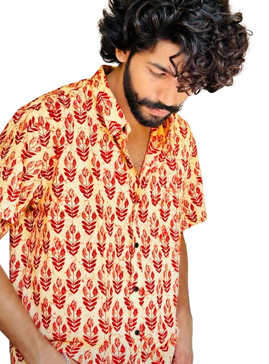 Sanganeri Leaf Charm Shirt