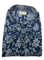 Load image into Gallery viewer, Men's Navy Blue Floral Print Cotton Shirt
