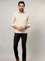 Load image into Gallery viewer, Buti Motif Light Base Traditional Print Casual Shirt
