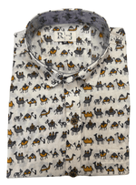 Load image into Gallery viewer, Jaipuri Camle Printed Shirt - Sanganeri Print
