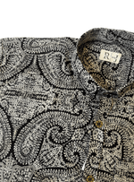 Load image into Gallery viewer, Classic Ajrakh Style – Black &amp; White Printed Shirt
