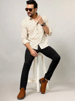 Load image into Gallery viewer, Buti Motif Light Base Traditional Print Casual Shirt
