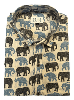 Load image into Gallery viewer, Jaipuri Gajraj Print Shirt - Black Blue
