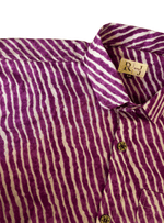 Load image into Gallery viewer, Rajasthan Lahriya Purple Print Shirt – Handcrafted
