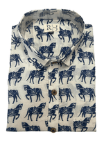 Load image into Gallery viewer, Sanganeri White Print Shirt - Neela Ghoda
