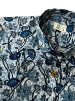 Load image into Gallery viewer, Azure Bloom Sanganeri Shirt
