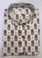 Load image into Gallery viewer, Jaipur Printed White Shirt - Pink Flowers
