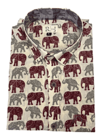 Load image into Gallery viewer, Traditional Elephant Block Print Cotton Shirt
