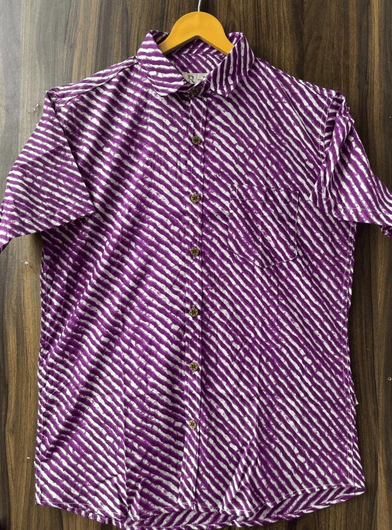 Rajasthani Lahariya Print Cotton Shirt – Ethnic Summer Wear