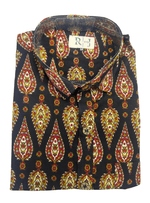 Load image into Gallery viewer, Jaipuri Noir Shirt – Heritage Print Cotton Shirt
