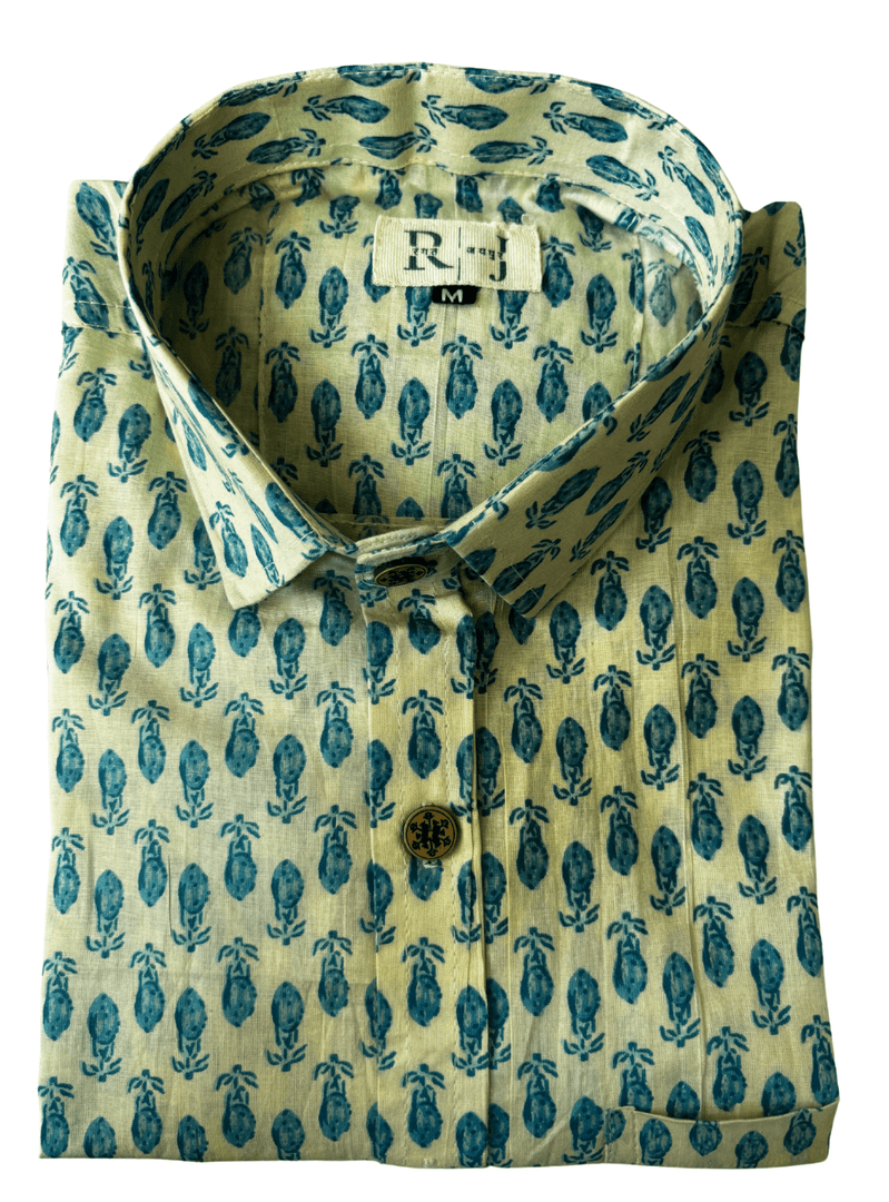 Sanganeri Handblock Print Shirt – Jaipur Edition