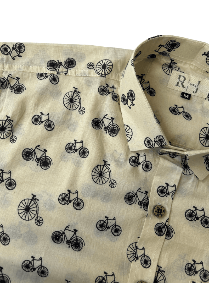 Vintage Ride Bicycle Print Shirt